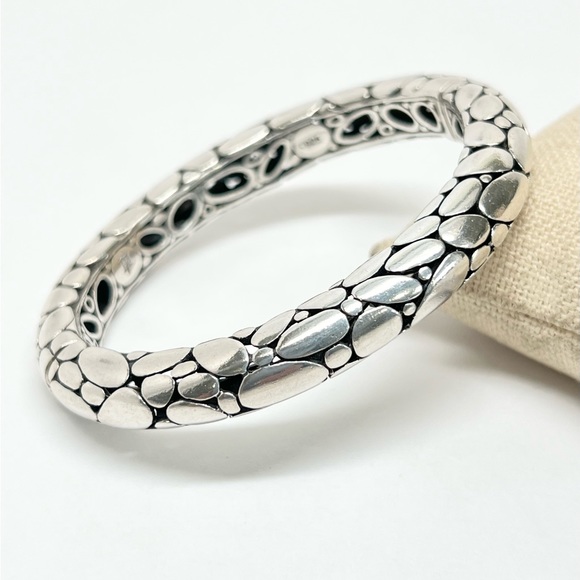 John Hardy Jewelry - John Hardy Kali “Pebble” Hinged Bangle Bracelet .925 Sterling Silver